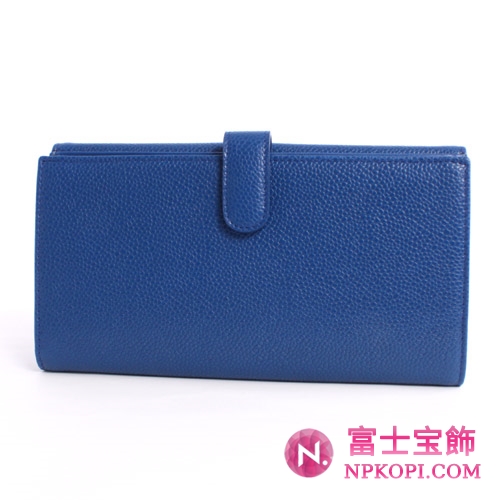 シャネル キャビアスキン 長財布 ブルー A48649 【2011年春夏新作】